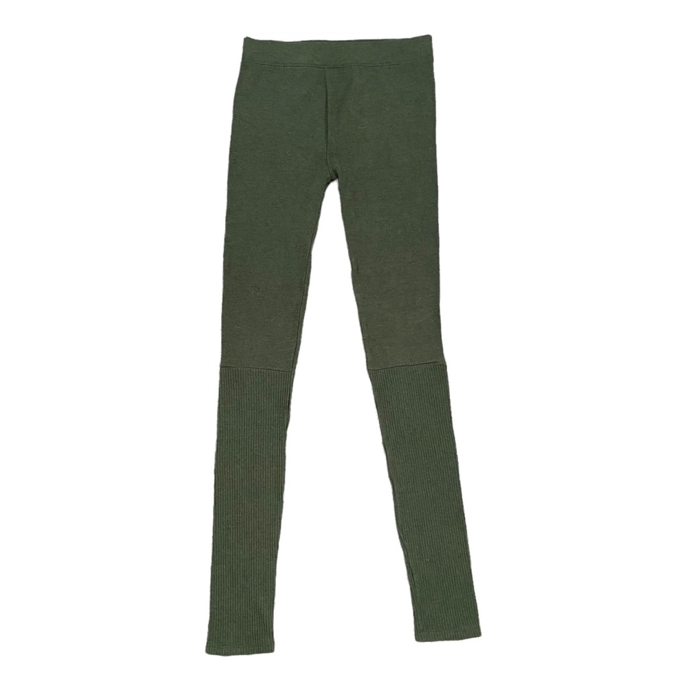 American Eagle Outfitters Military Green High Waisted Ribbed Leggings